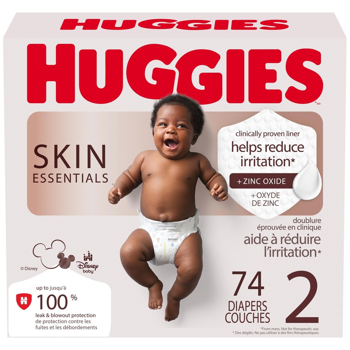 Couches pour bébés  Skin Essentials, taille 2 (12-18 lb)