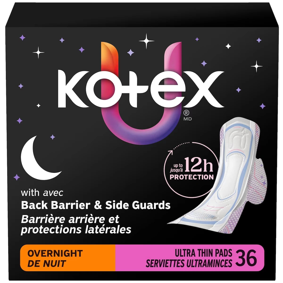 Serviettes ultraminces de nuit  avec ailes, absorption élevée