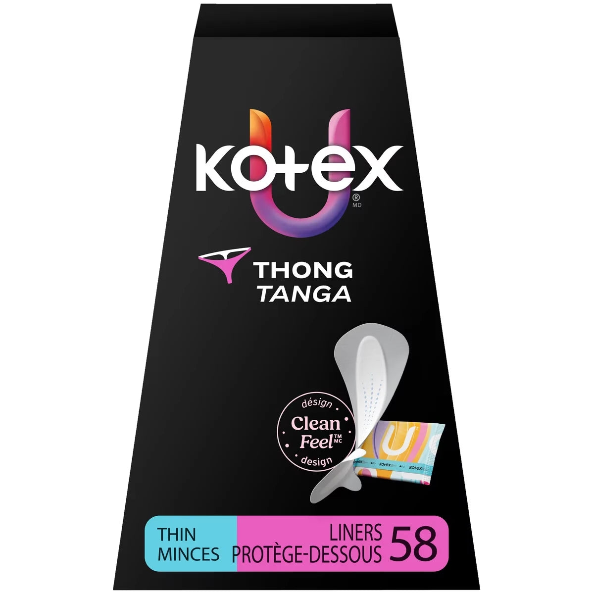 Protège-dessous tanga pour le quotidien emballés , absorption légère, longueur régulière
