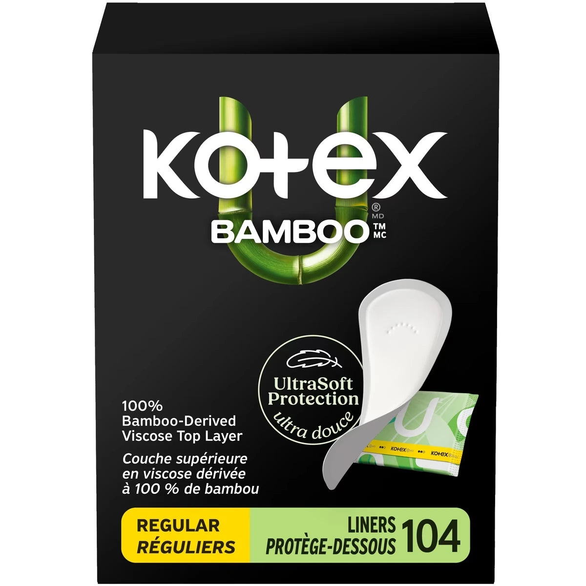 Protège-dessous emballés  Bamboo, absorption légère, longueur régulière