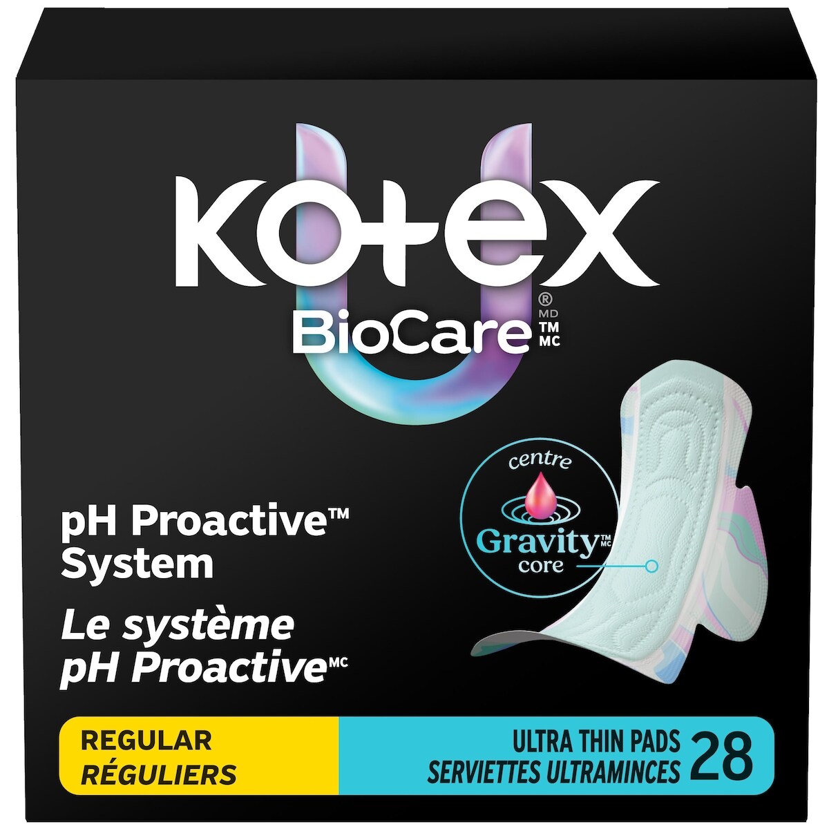 Serviettes ultraminces  BioCare avec ailes, absorption régulière
