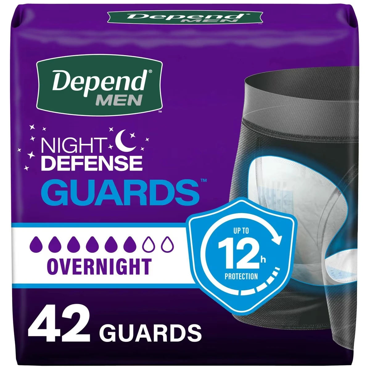 Protections contre l’incontinence  pour hommes, absorption de nuit