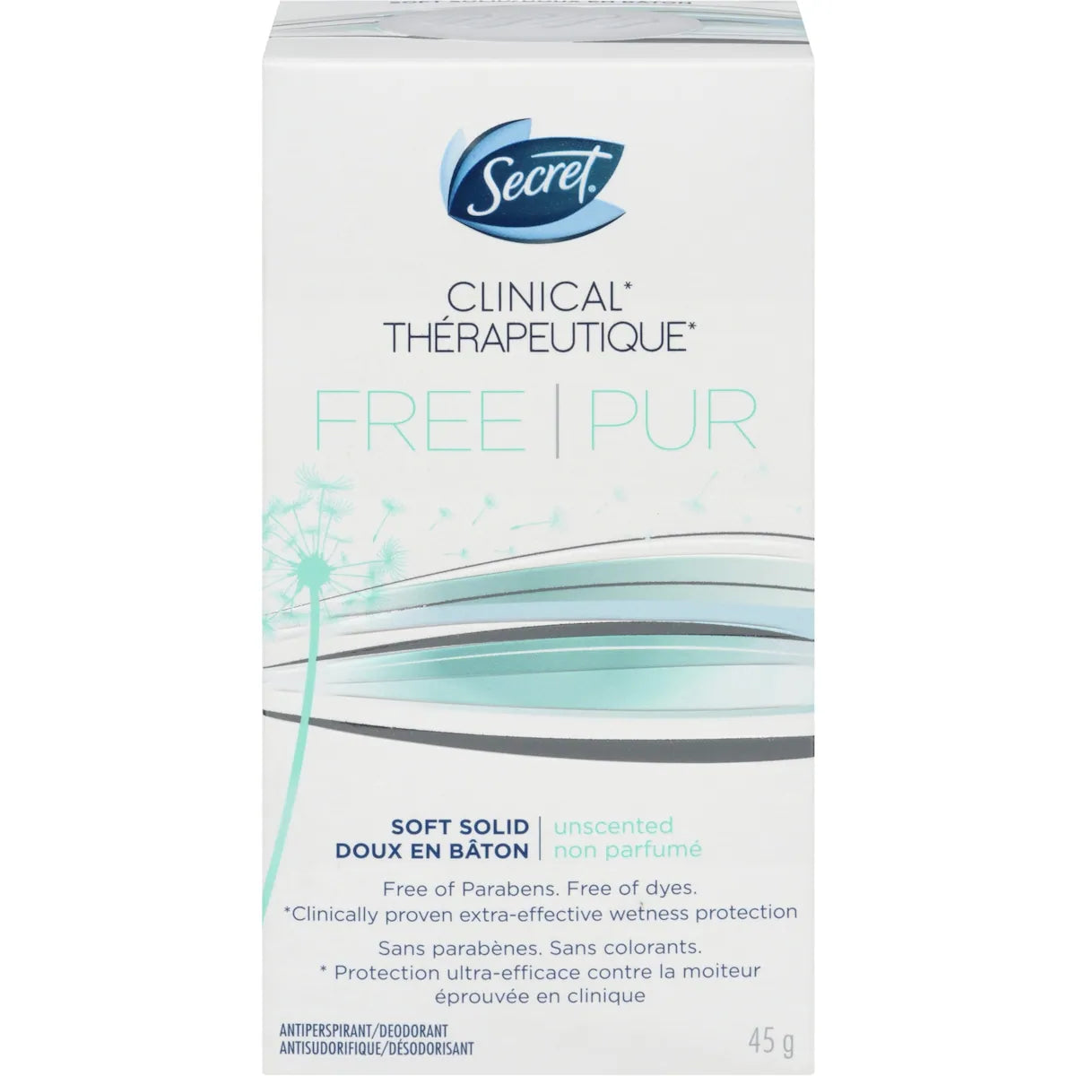 Antisudorifique et désodorisant crémeux en bâton Thérapeutique, PUR, Sensible non parfumé, 45 g