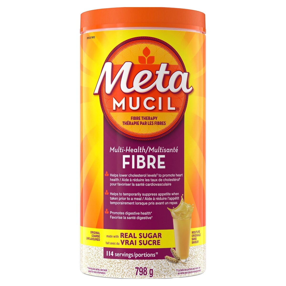 Fibres MultiSanté 3 en 1! Supplément de fibres en poudre, mouture originale, 798 g