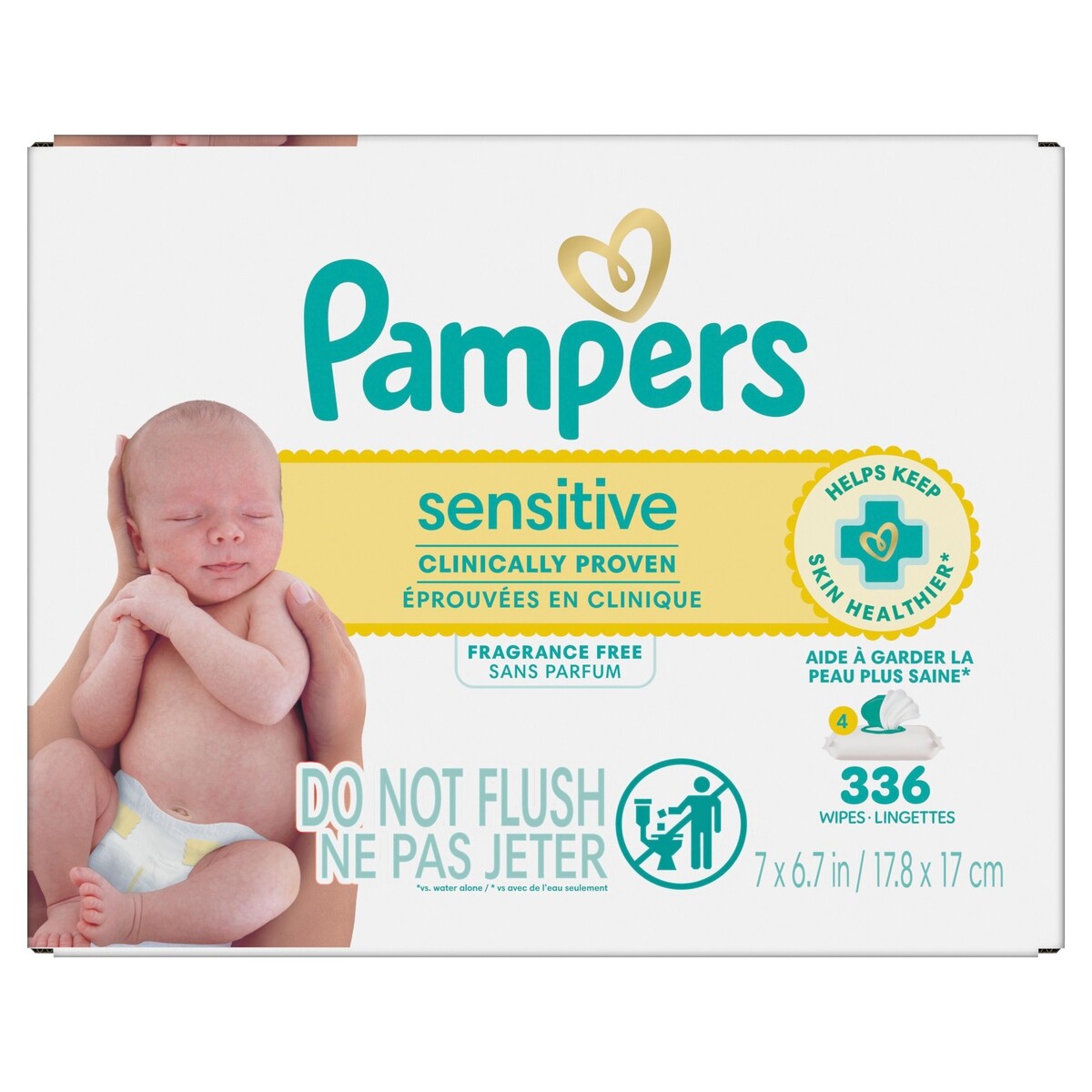 Lingettes pour bébés Sensitive, 6X boîtes distributrices, 336 lingettes