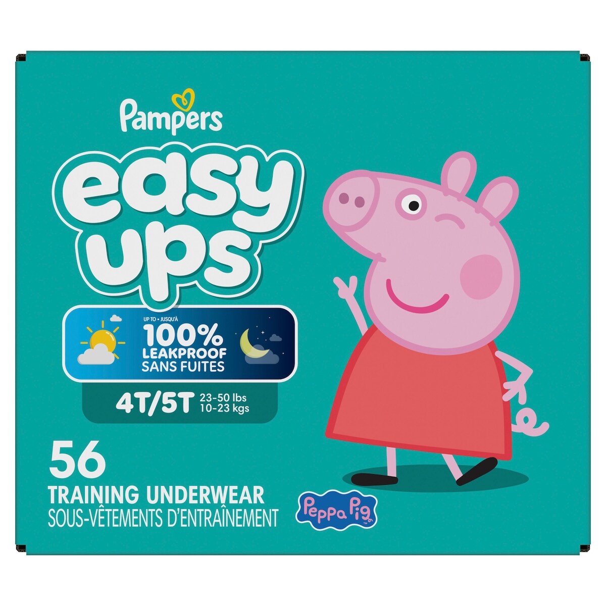 Sous-vêtements d’entraînement Easy Ups, taille 6 4T/5T, filles, 56 sous-vêtements