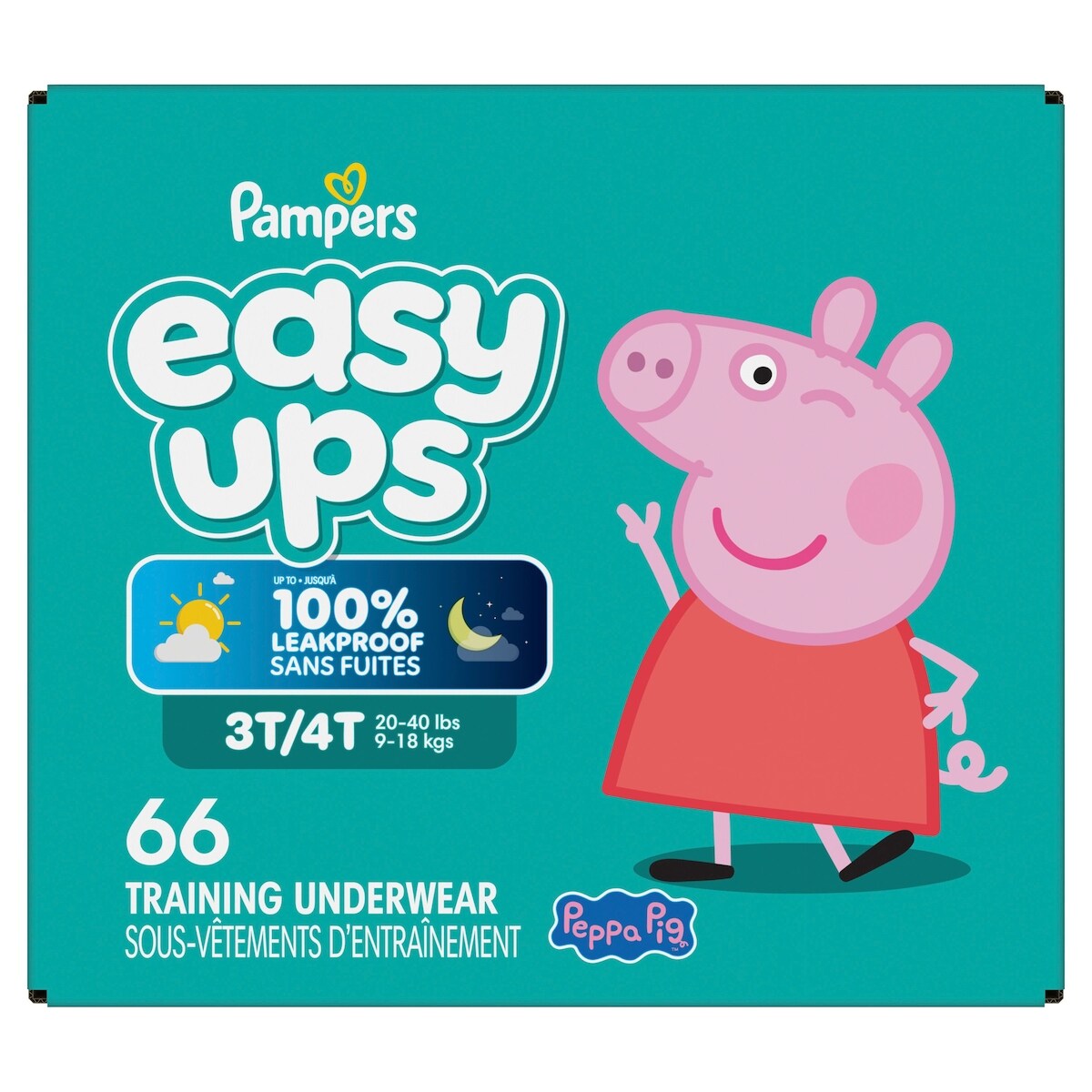 Sous-vêtements d’entraînement Easy Ups, taille 5 3T/4T, filles, 66 sous-vêtements