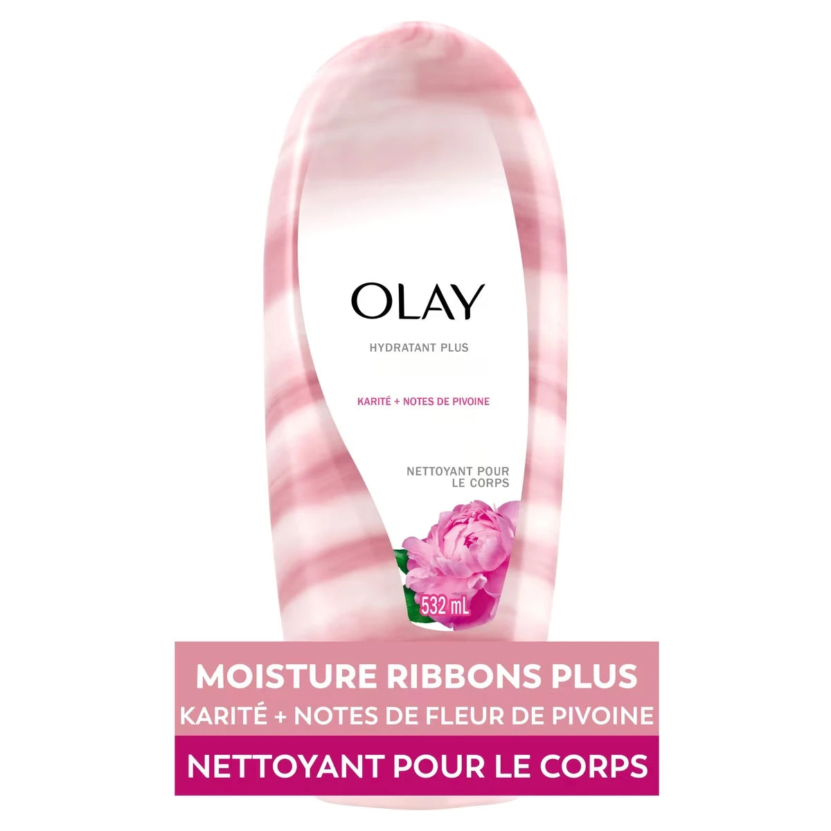 Nettoyant pour le corps Moisture Ribbons Plus Beurre de karité et pivoine, 532 mL