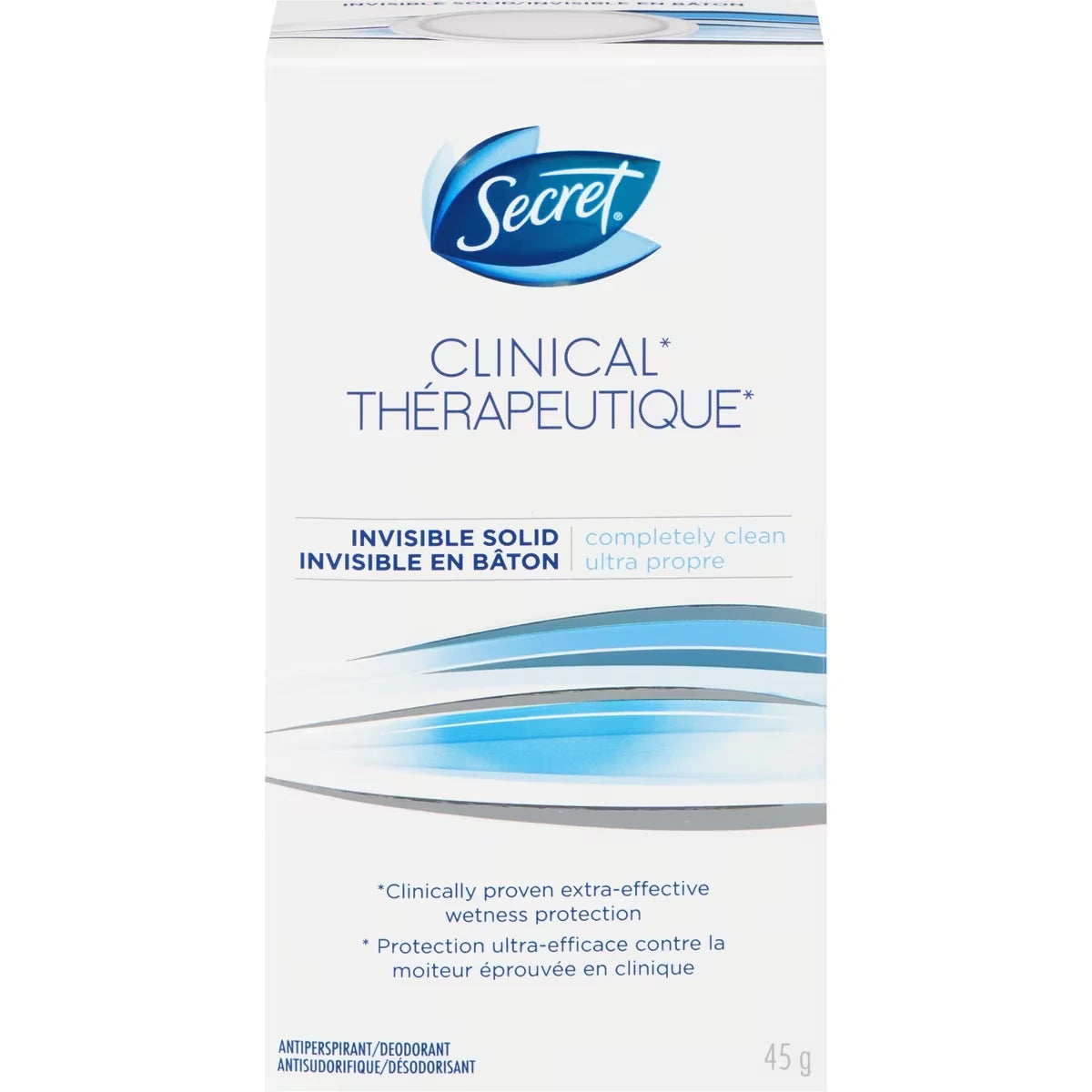 Antisudorifique et désodorisant invisible en bâton Thérapeutique, Ultra propre, 45 g