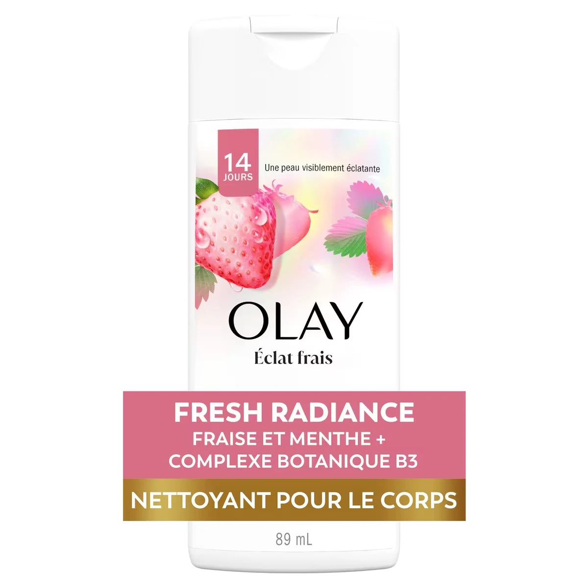 Nettoyant pour le corps Fresh Outlast Fraise blanche rafraîchissante et menthe, 89 mL