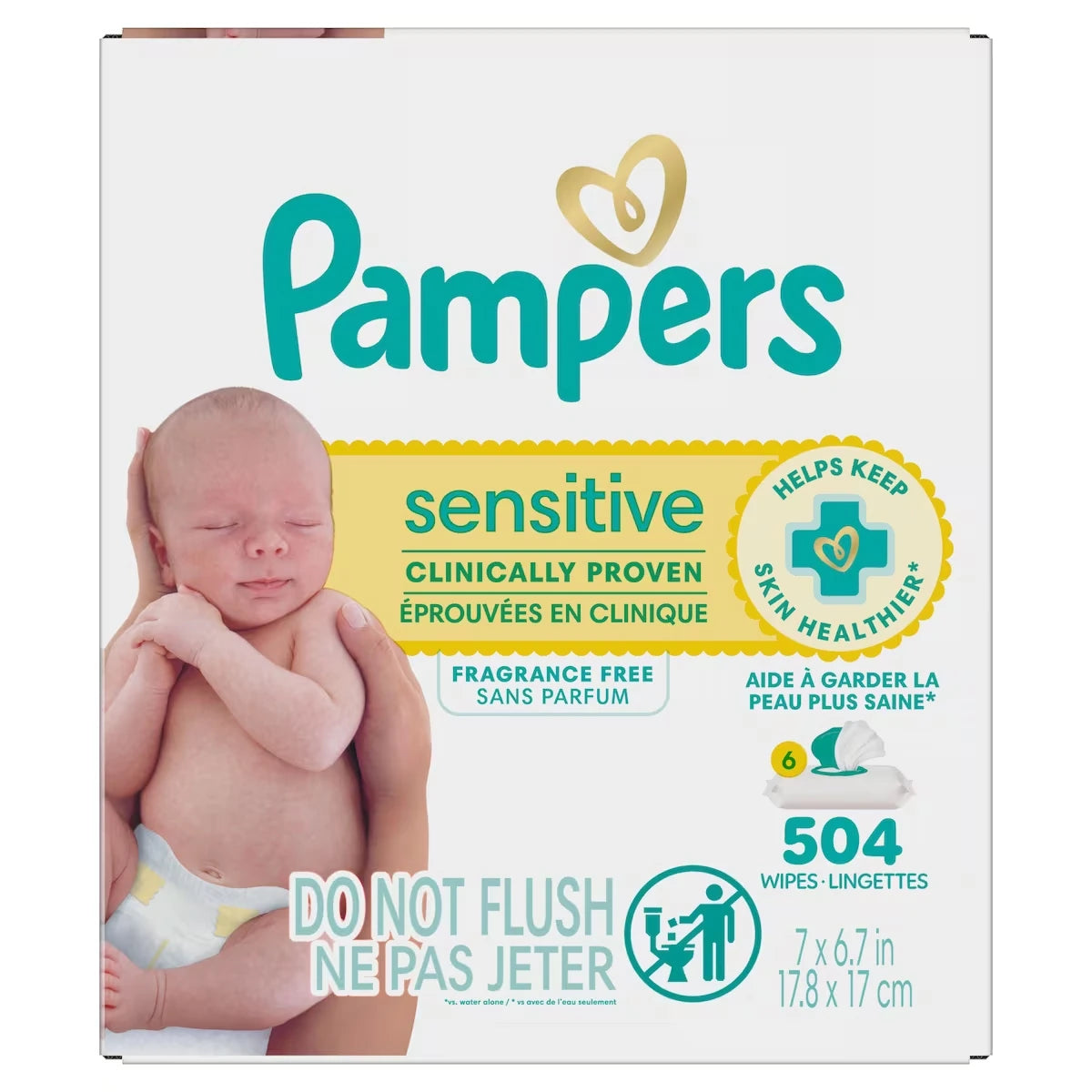 Sensitive – Étui Souple – Lingettes Pour Bébés – 7x+, 1/504