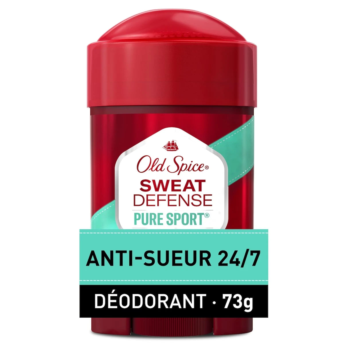 Antisudorifique et désodorisant anti-sueur invisible en bâton Hardest Working pour hommes, parfum Pure Sport Plus, 73 grammes
