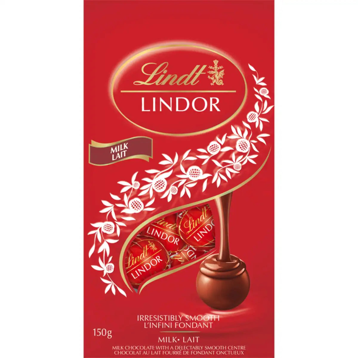 Truffes LINDOR au chocolat au lait de – Sac 150 g