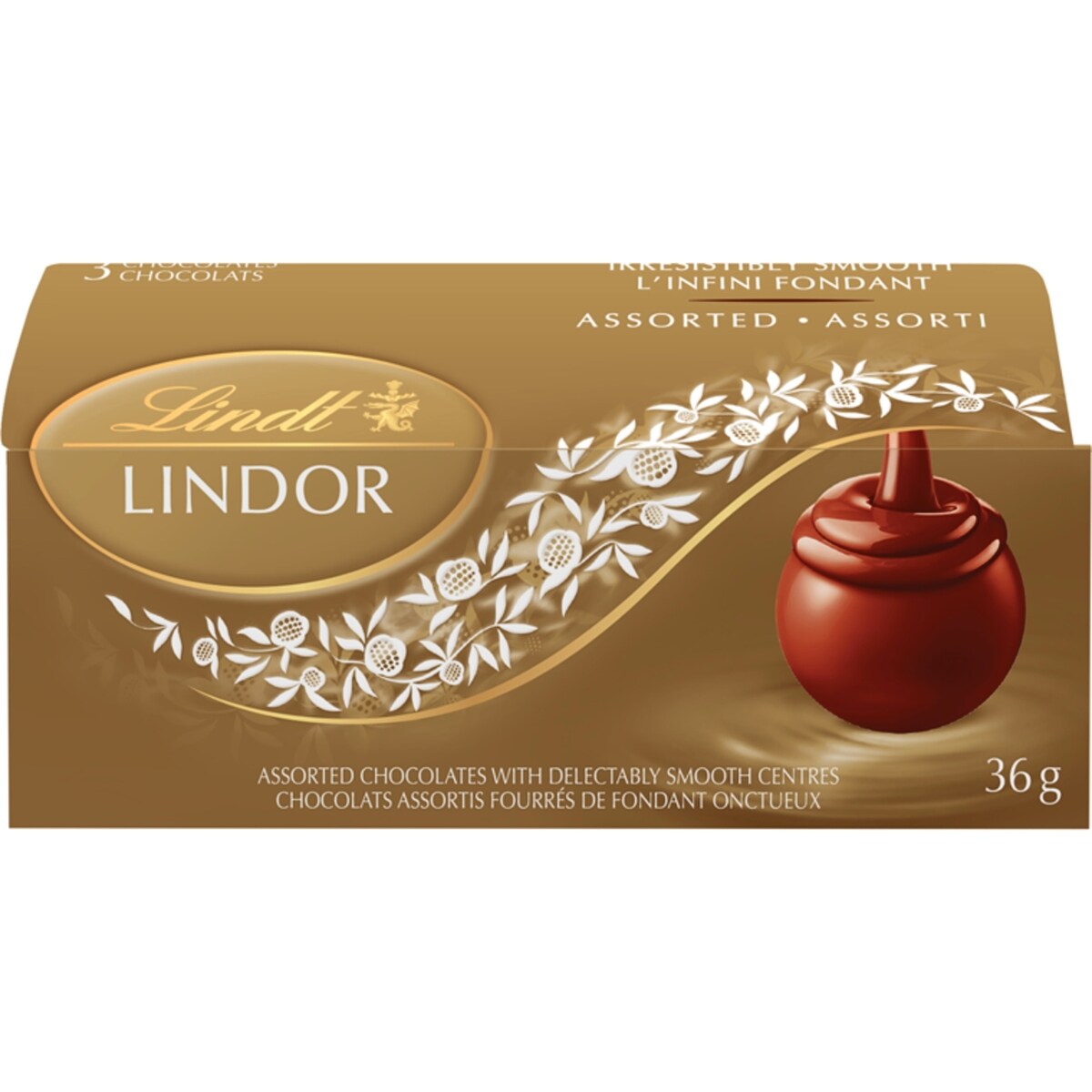Truffes LINDOR assorties au chocolat suisse  – Boîte de trois