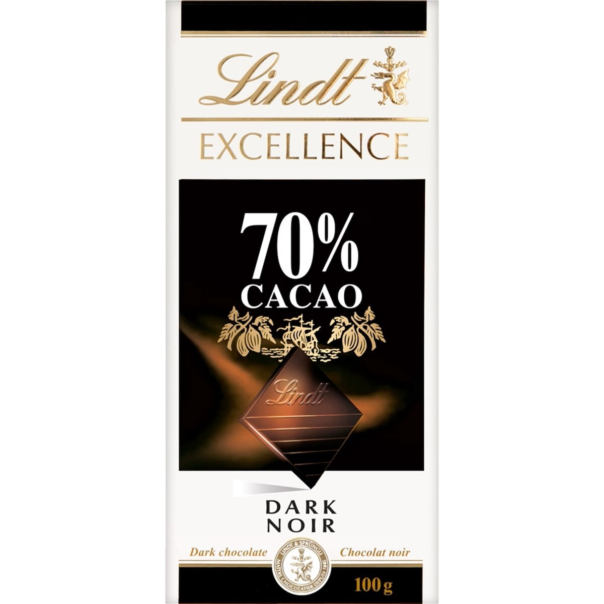 Chocolat noir EXCELLENCE 70 % de cacao – Barre 100 g