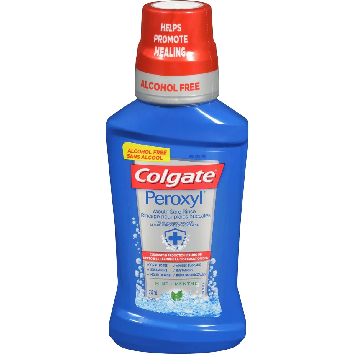 Rinçage sans alcool pour plaies buccales Peroxyl Menthe, 237 mL