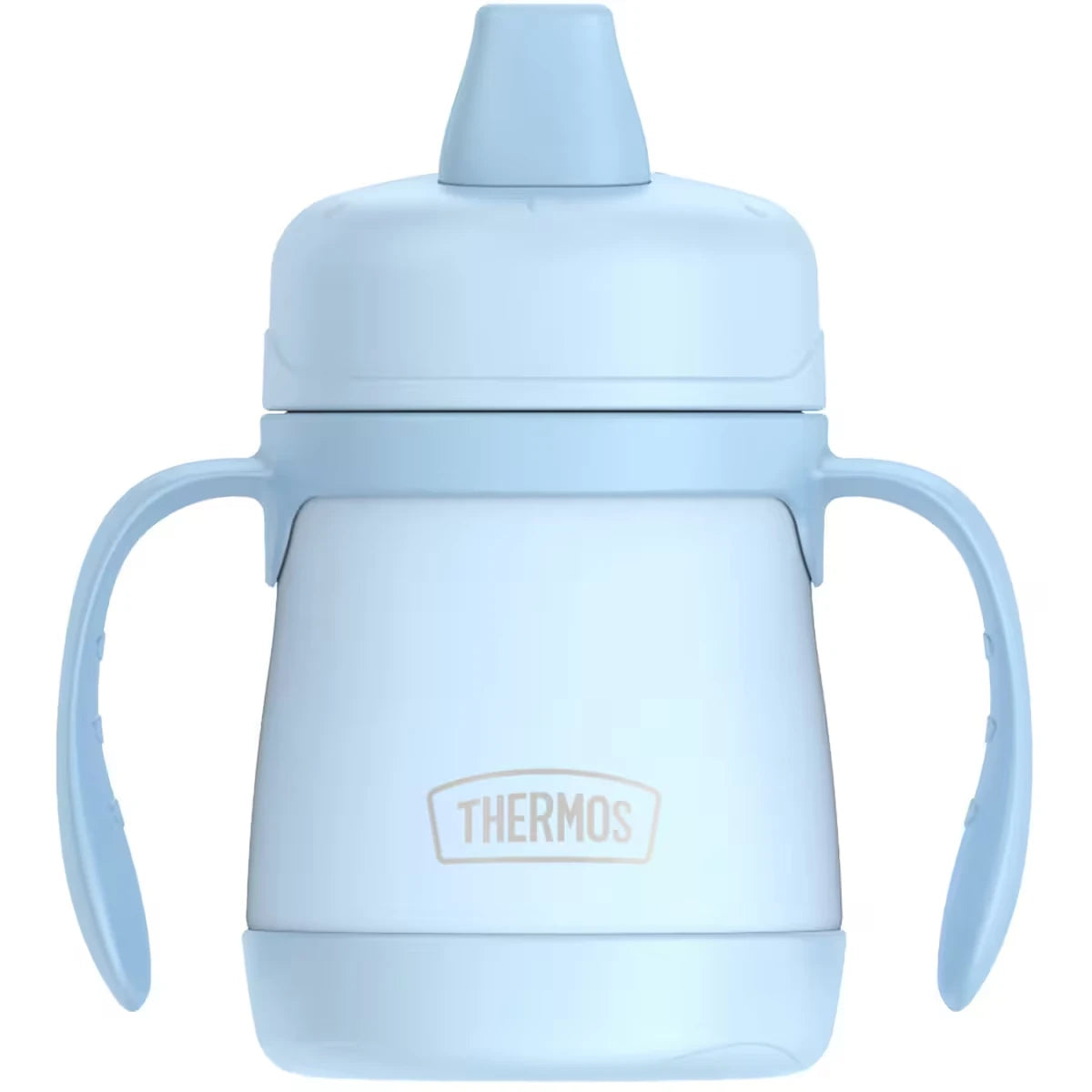 Tasse à bec isotherme en acier inoxydable avec poignées – 210 ml – Bleu clair