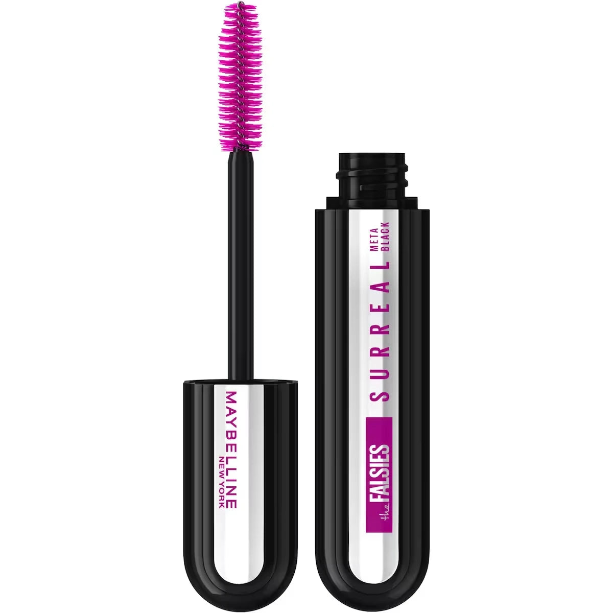 New York Falsies Surreal Washable Mascara, +36% Length, Vegan Formula, Meta Black, 10 ml
