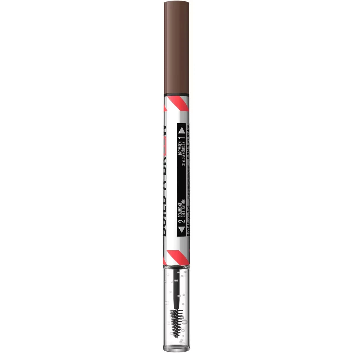 New York 2-1 Build a Brow for real-looking full brows in 2 easy steps, Medium Brown, 0.4 ml