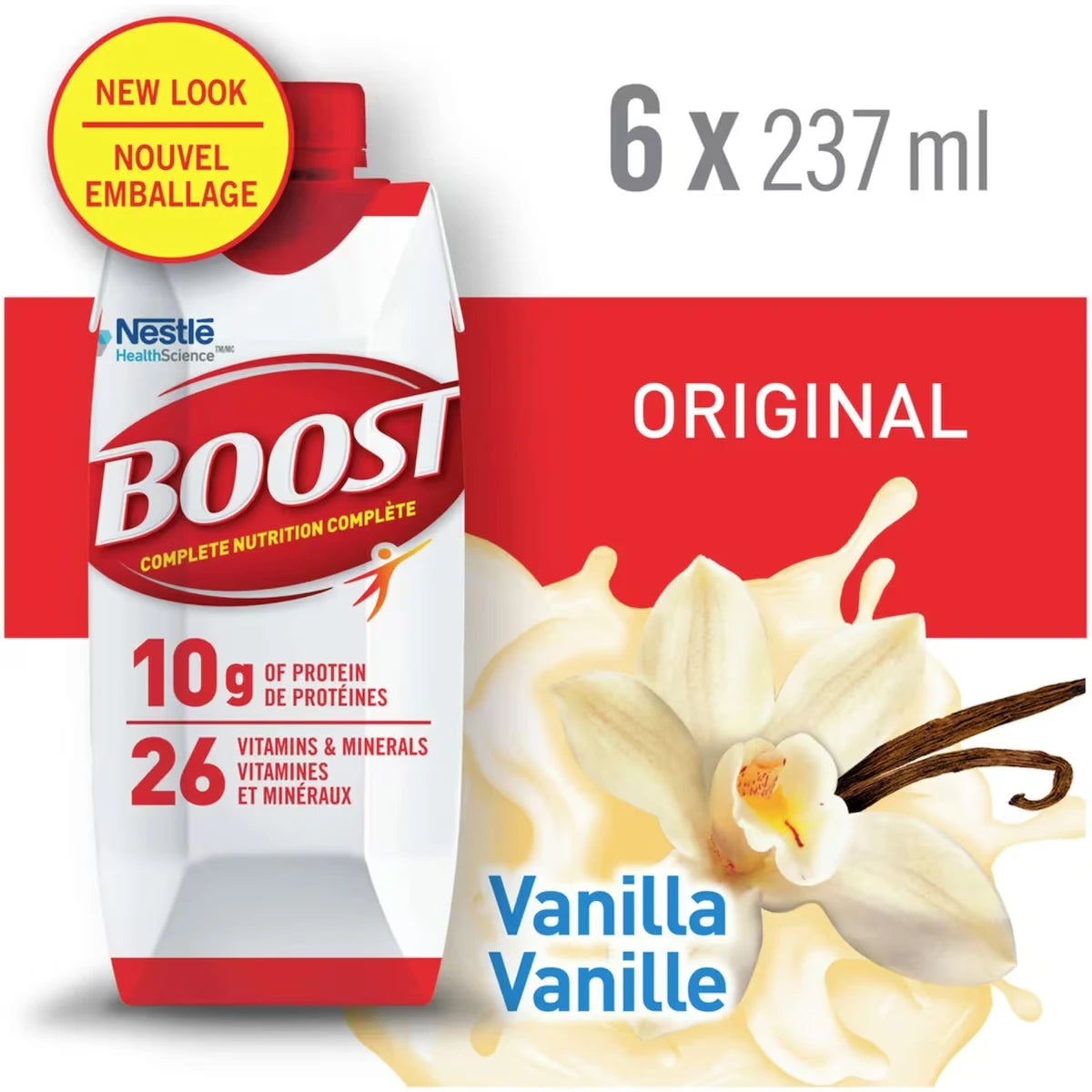 Substitut de repas liquide BOOST® Original, vanille, emb. de 6