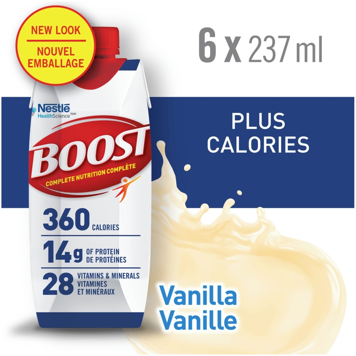 Préparation pour régime liquide BOOST® PLUS Calories à la vanille, 6 x 237 ml