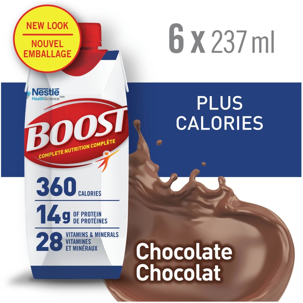 Préparation pour régime liquide BOOST® PLUS Calories au chocolat, 6 x 237 ml