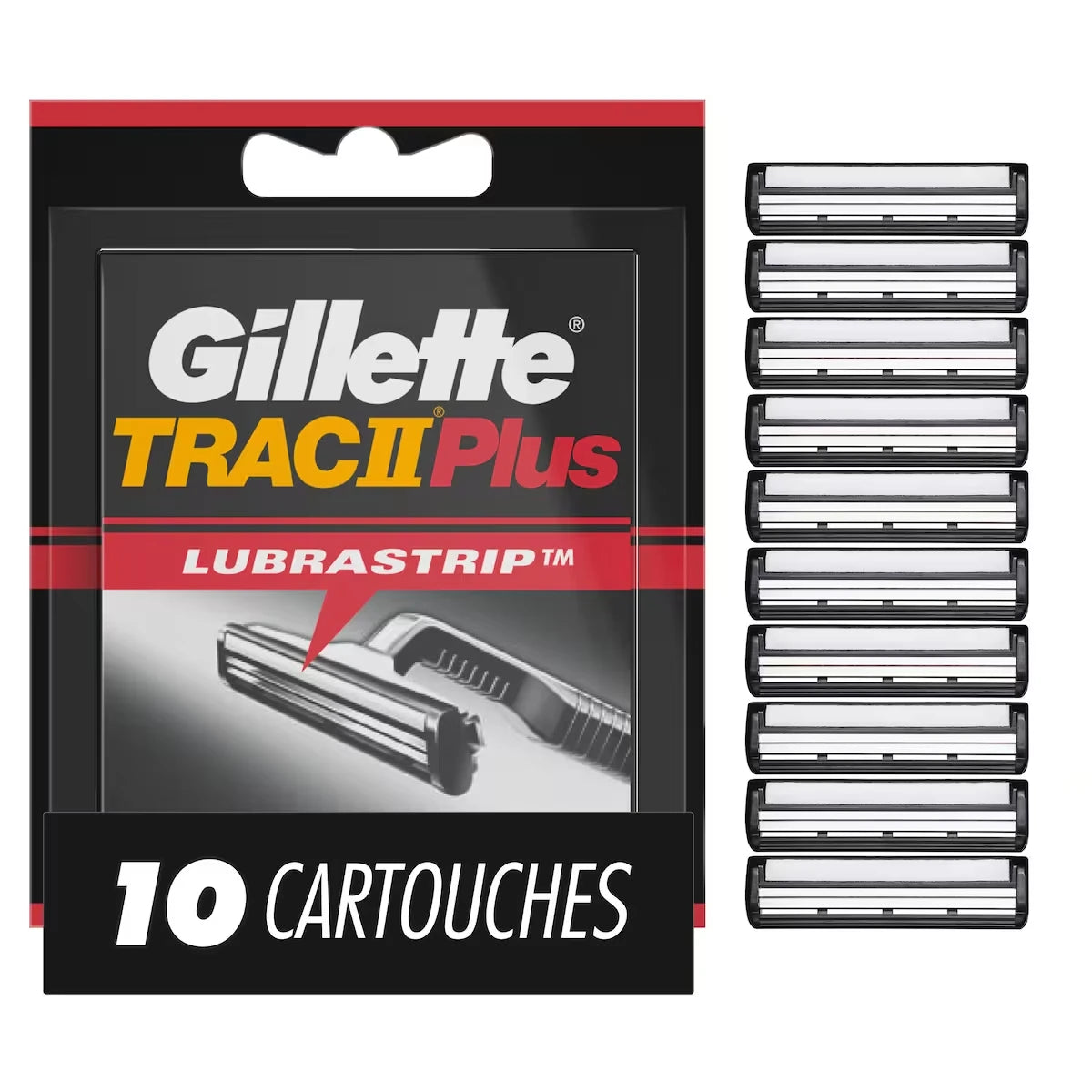 Lames de rasoir de rechange TRAC II Plus, 10 unités