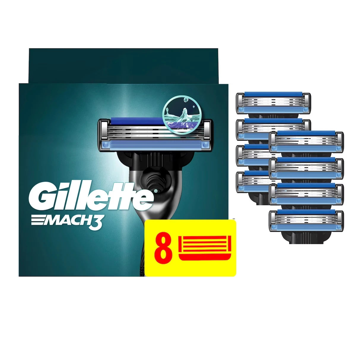 Lames de rasoir Mach3 pour hommes, 8 cartouches