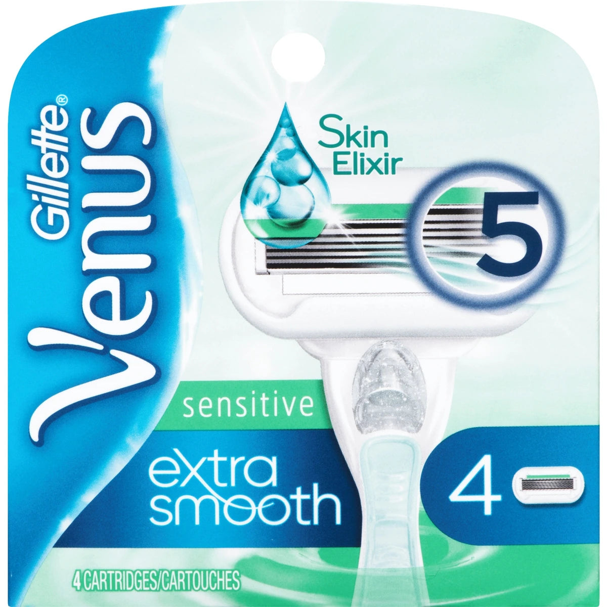 Lames de rasoir Venus Extra Smooth Sensitive pour femmes, 4 cartouches