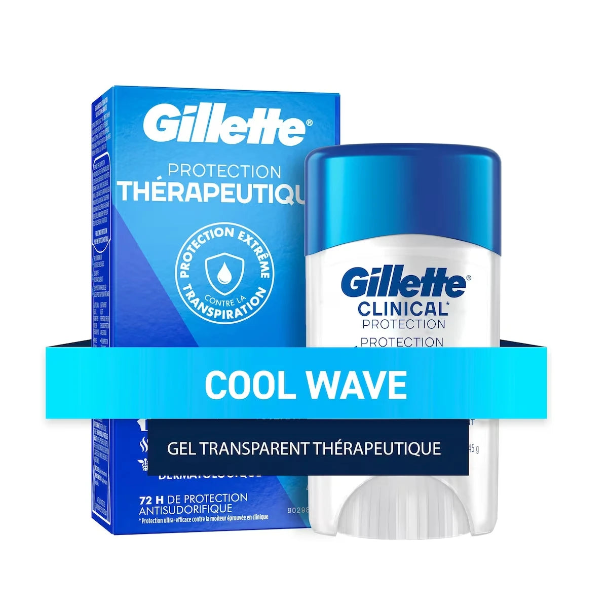 Antisudorifique et désodorisant en gel transparent Protection thérapeutique Vague fraîche, 45 g