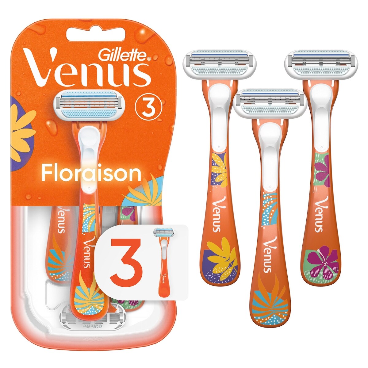 Rasoirs jetables pour femmes Gillette Treasures, paquet de 3