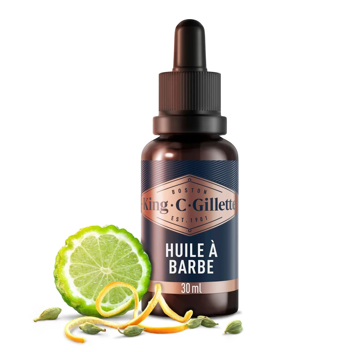 Huile pour la barbe King C. avec huile d’argan pour une barbe lisse et douce, 30 mL (1 oz)