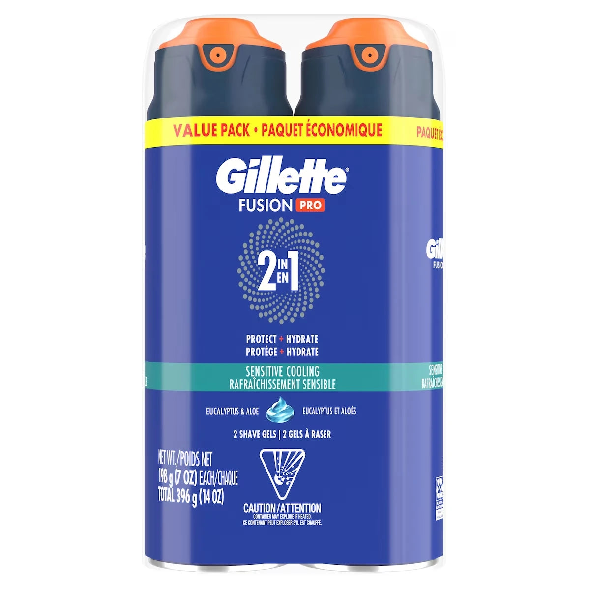 Gel à raser Gillette PRO pour hommes, PAQUET DOUBLE