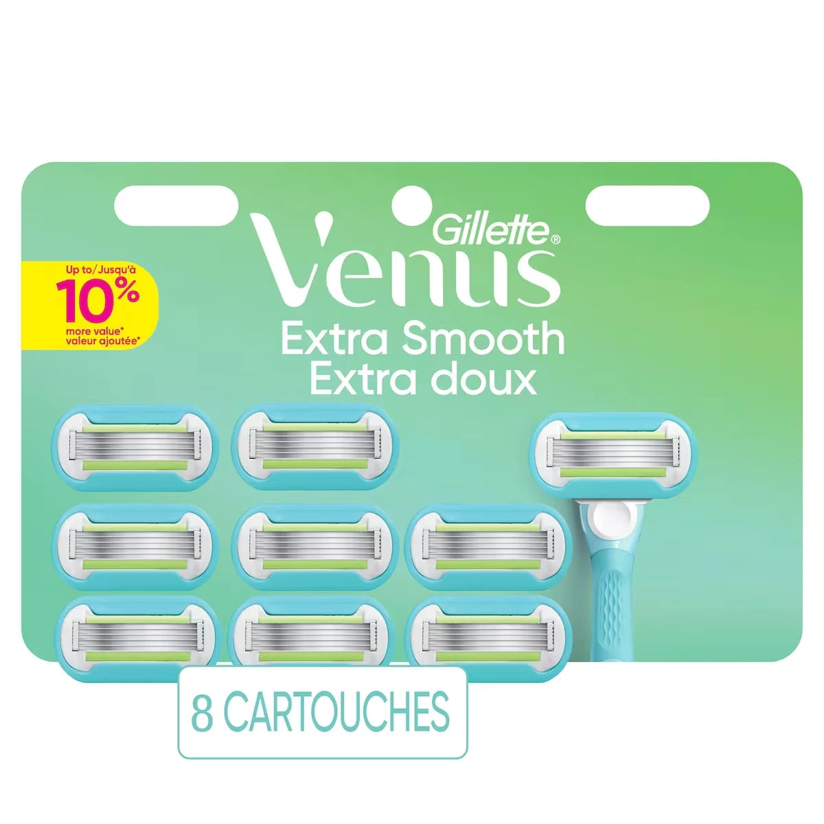 Cartouches de rechange de rasoir Gillette Extra Doux pour femmes, 8&nbsp;unités