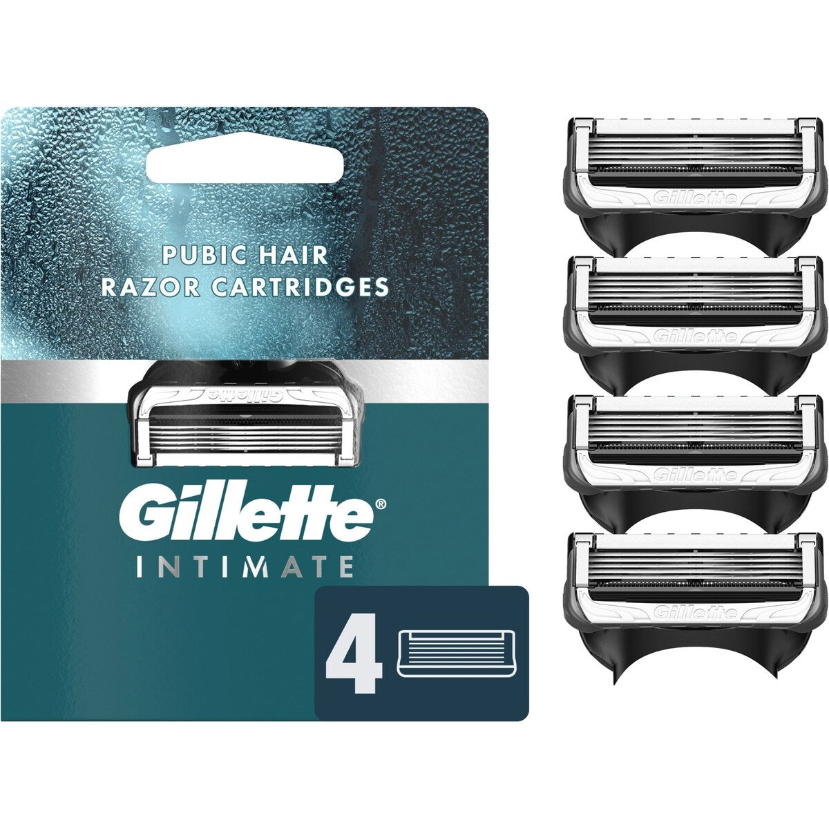 Cartouches de rasoir Intimate, 4&nbsp;cartouches de rechange de rasoir, douces et simples d’utilisation, avec bande lubrifiante Lubrastrip
