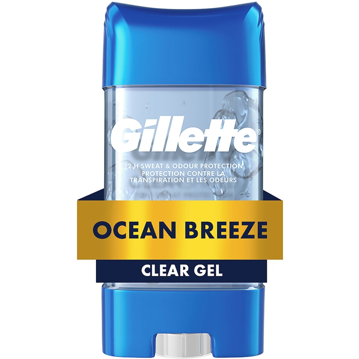 Antisudorifique et désodorisant en gel transparent pour hommes, parfum Brise marine