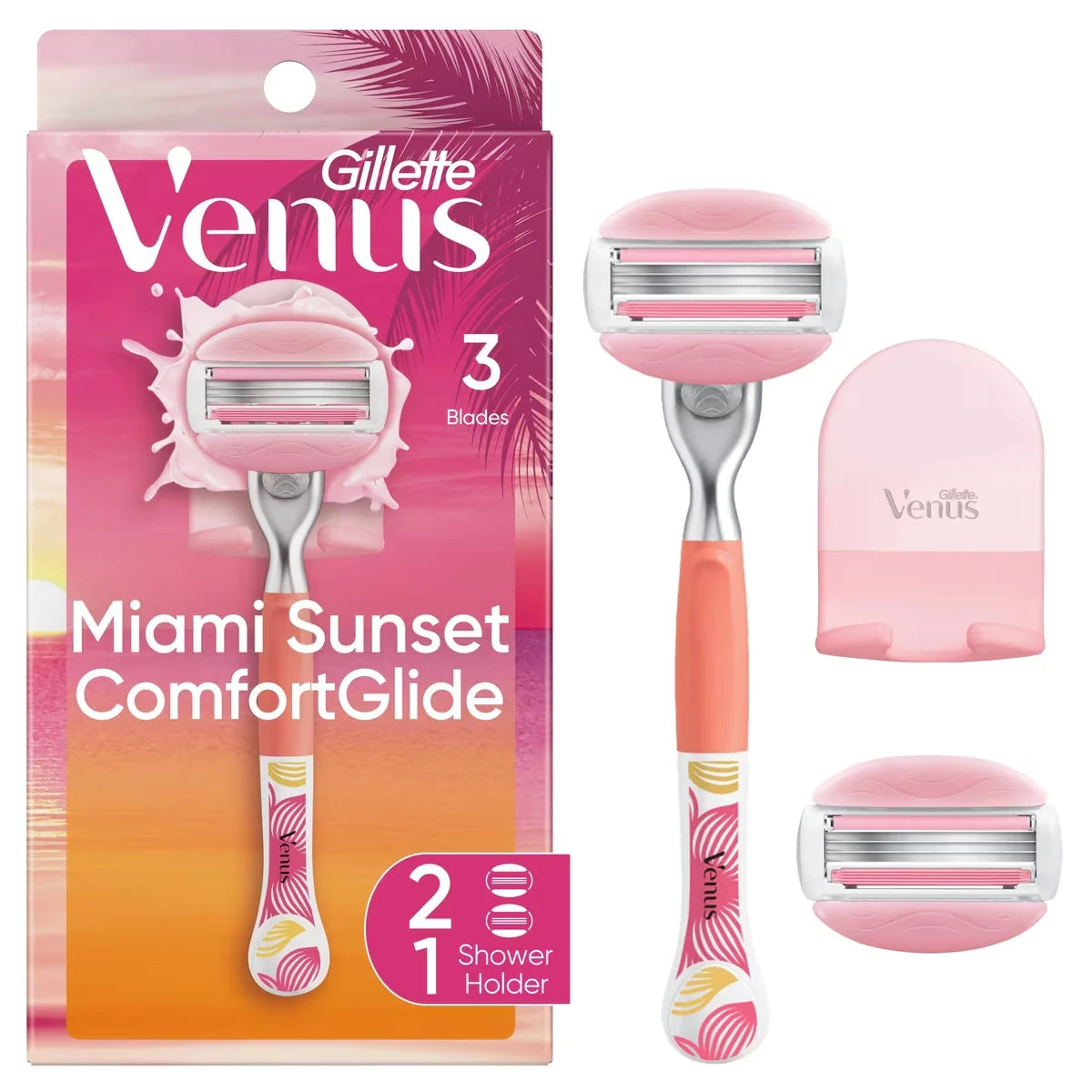 Rasoir GlisseConfort Crépuscule à Miami, 1&nbsp;rasoir pour femmes, 2&nbsp;cartouches