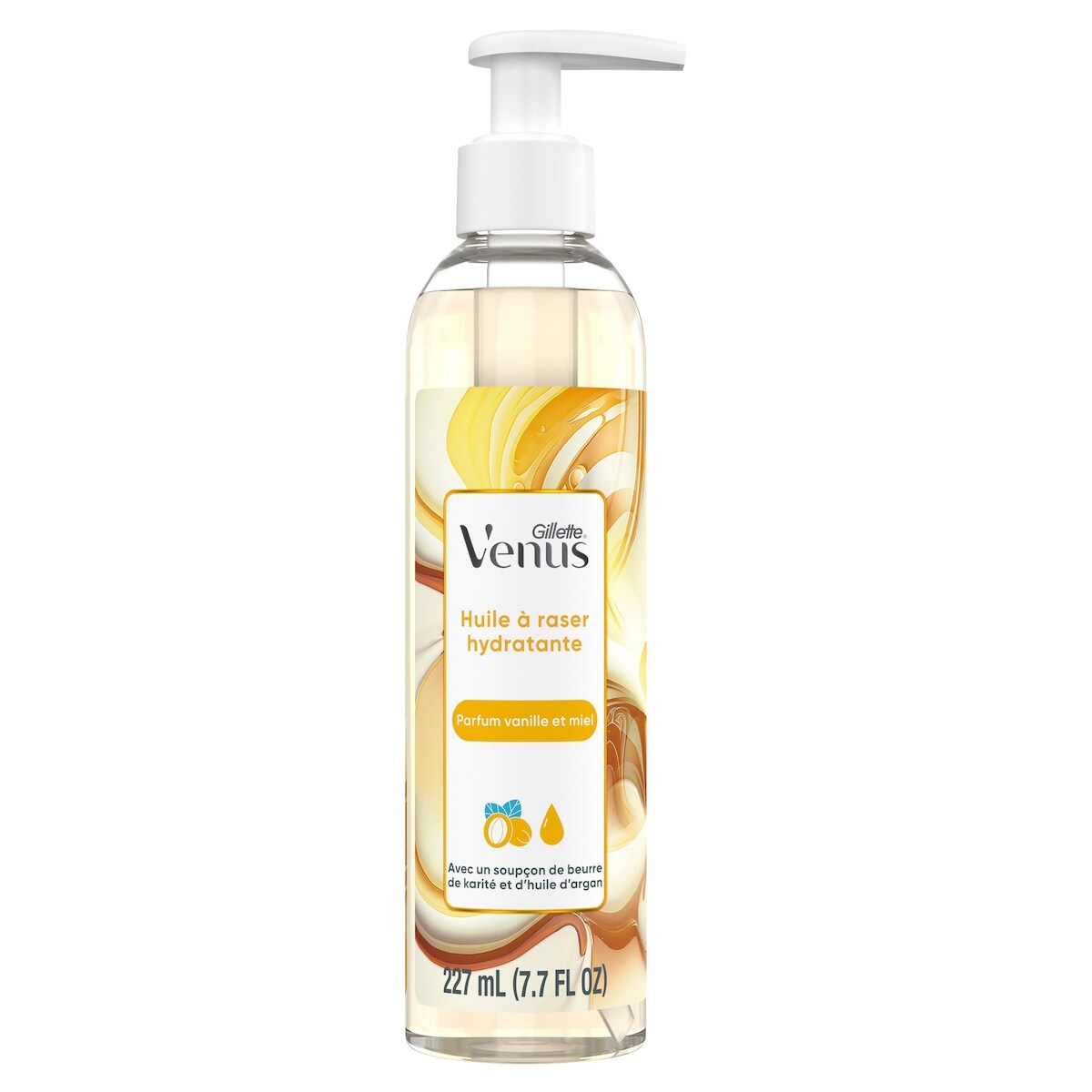 Huile à raser hydratante, parfum Vanille et miel