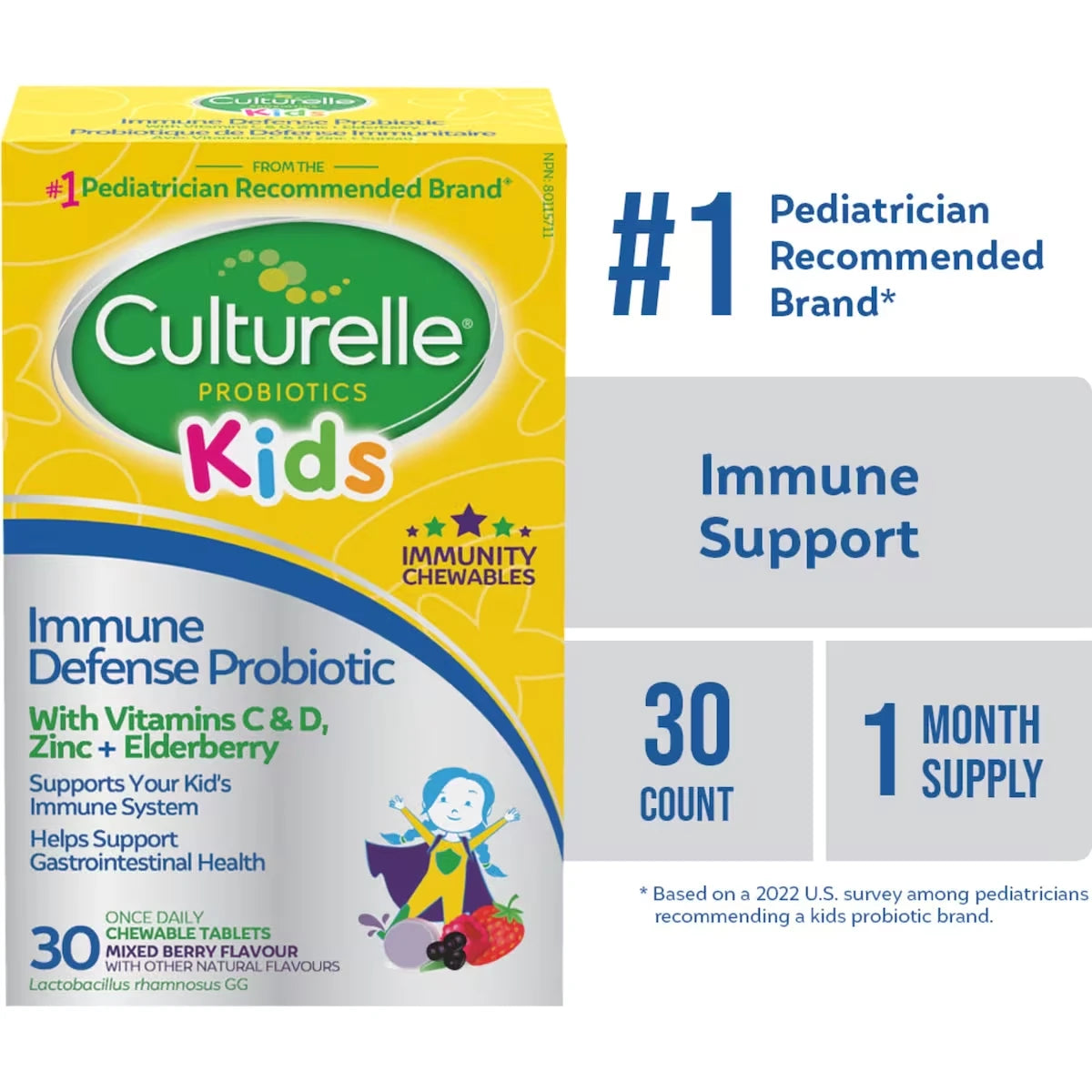 Probiotique à croquer Culturelle Défense immunitaire pour enfants