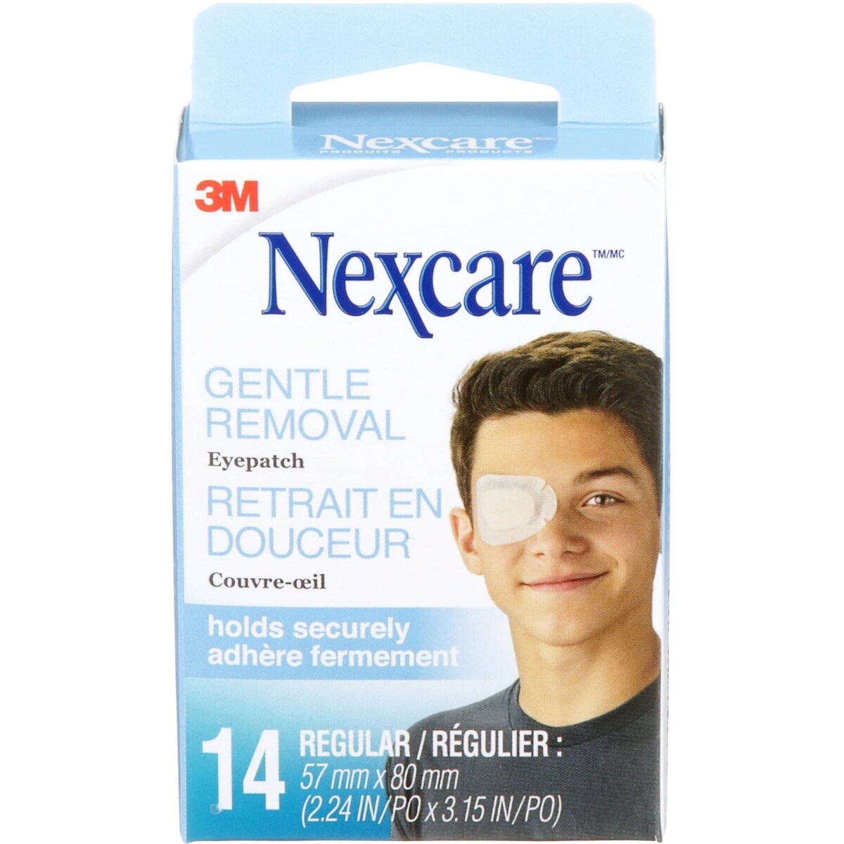 Couvre-œil au retrait doux KRJ-14-CA(MC), régulier, 14/paquet