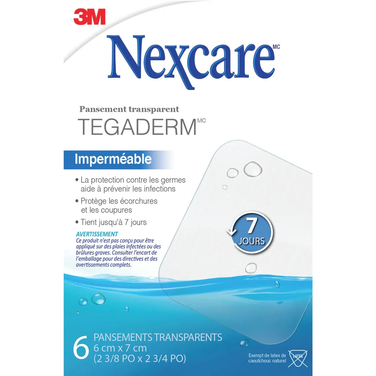 Pansement transparent imperméable Tegaderm(MC)(MC), 400W