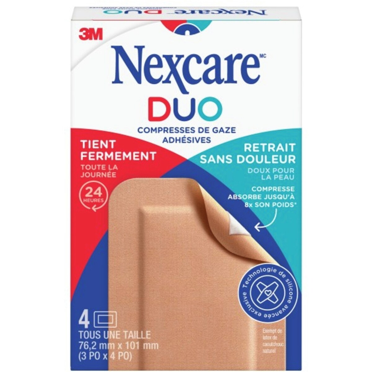 Compresses de gaze adhésives DUO