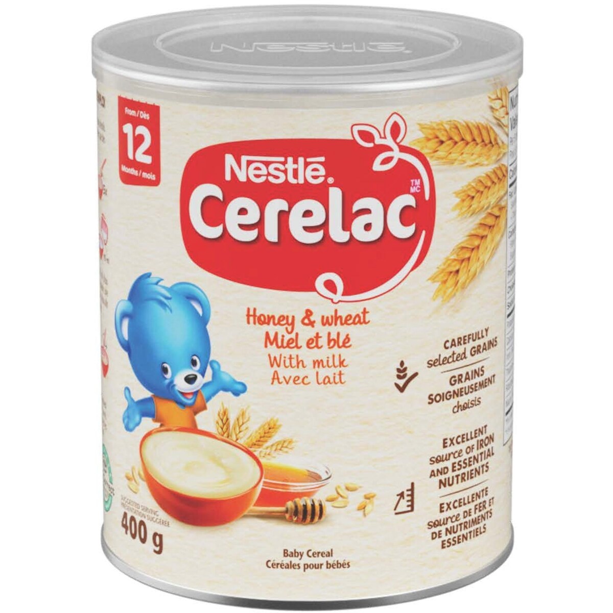 Céréales bébés CERELAC Miel, blé, lait