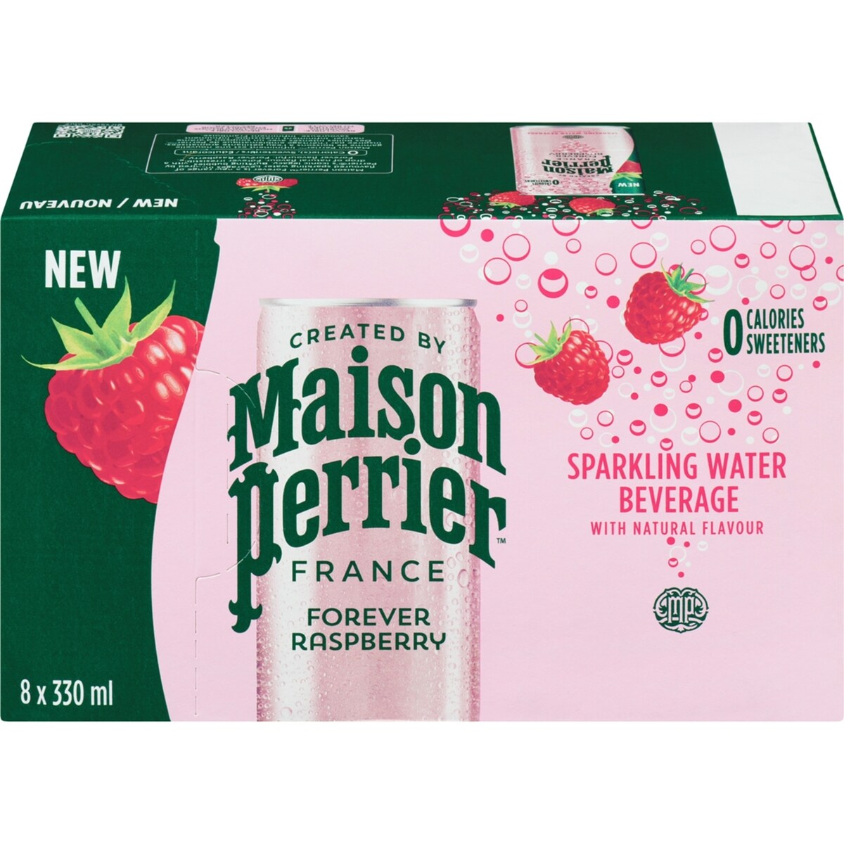 Infiniment Framboise, boisson à l'eau pétillante