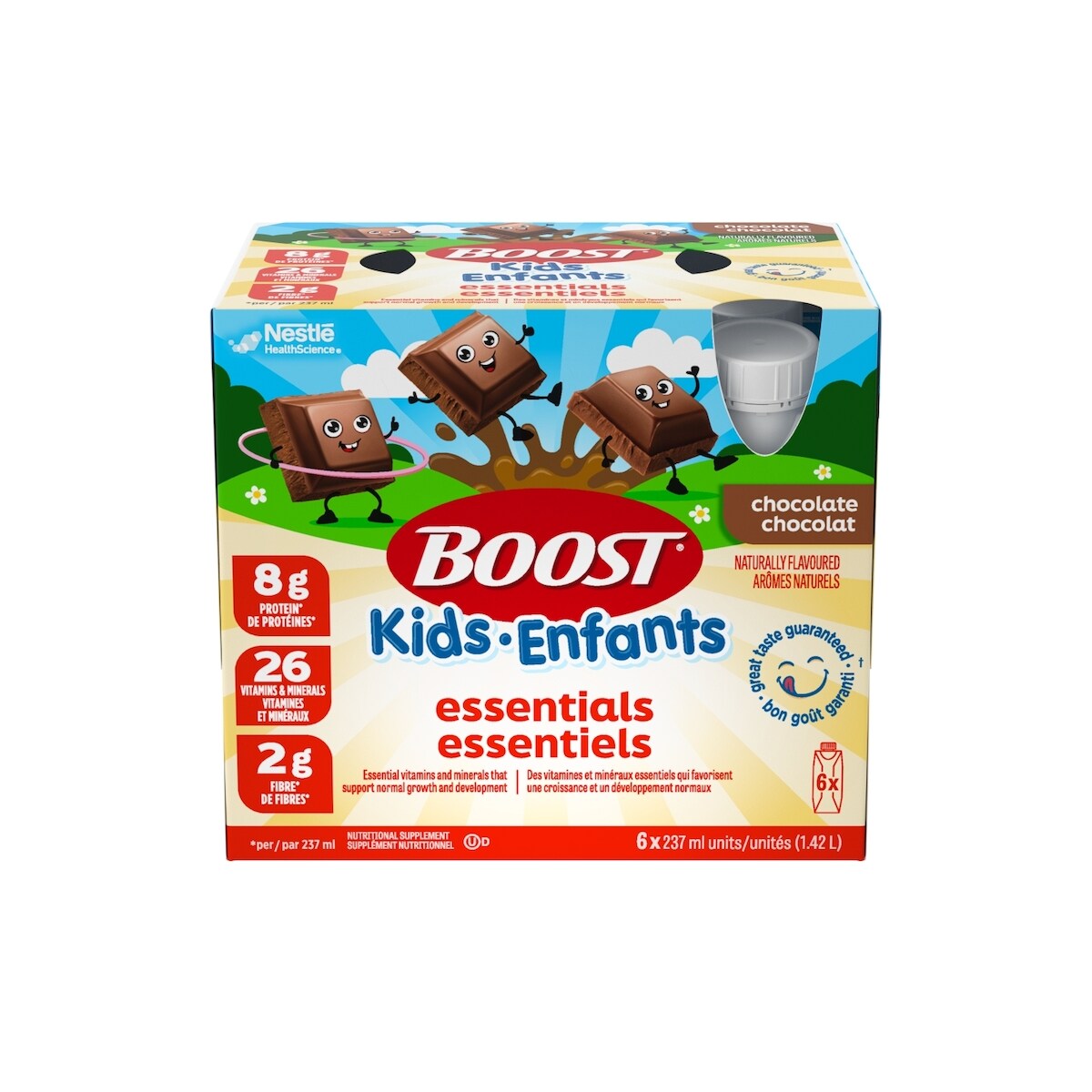 Supp. nut. enfants Essentiels, Choco., 4-12 ans