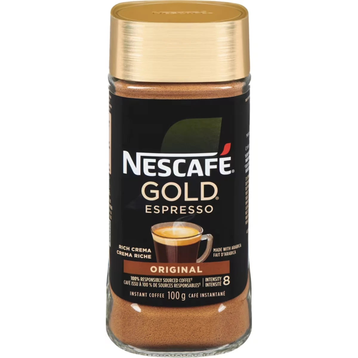 Café espresso instantané GOLD avec crema