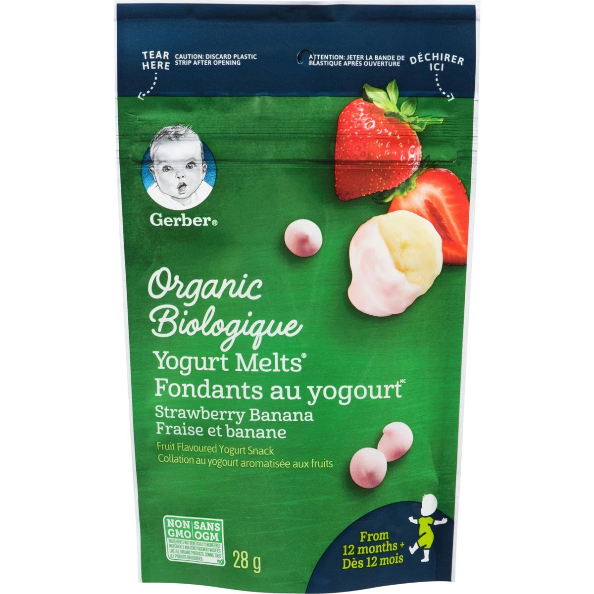 Fondants Au Yogourt(Mc) Biologique Fraise Et Banane