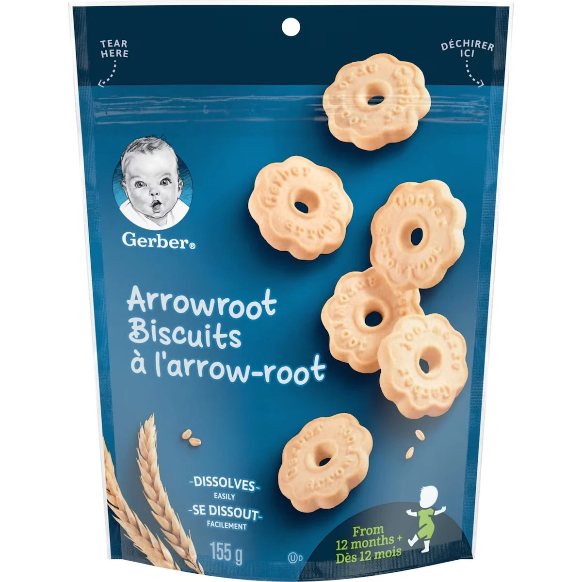 Biscuits à l’arrowroot, collations pour bébés