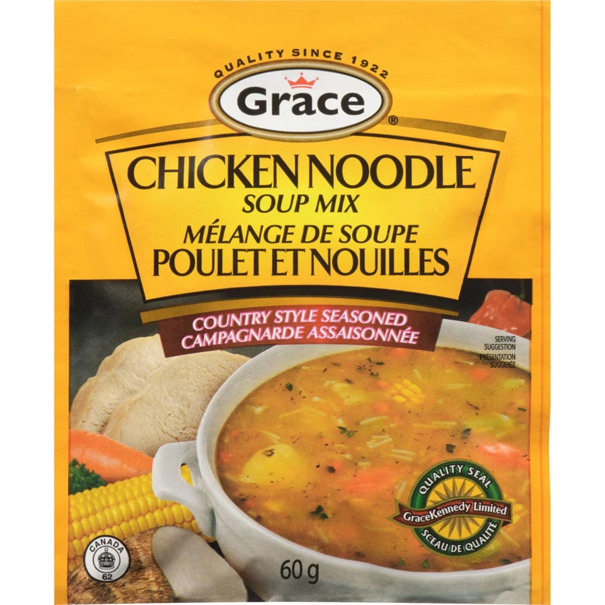 Mélange de soupe poulet et nouilles