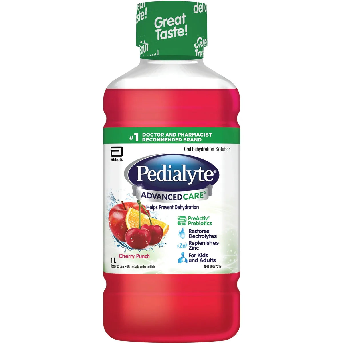 Solution Oral à Base D'éLectrolytes Advancedcare De Avec Pr�Biotiques Preactiv à Saveur De Punch De Cerise